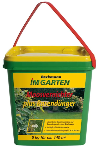 Beckmann Moosvernichter plus Rasendünger 5kg für ca 140m